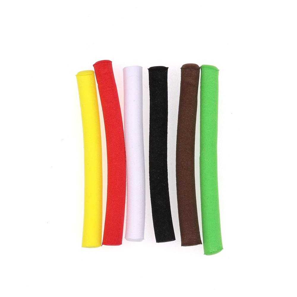 Wifreo 12PCS/2bags 8mm 5mm Carp Fishing Pop Up Foam Zig Rig Foam Sticks Hair Rig Floating Carp Fishing Bait Red Green Yellow