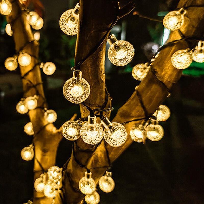 Jingyu Solar LED Snowflake String Lights