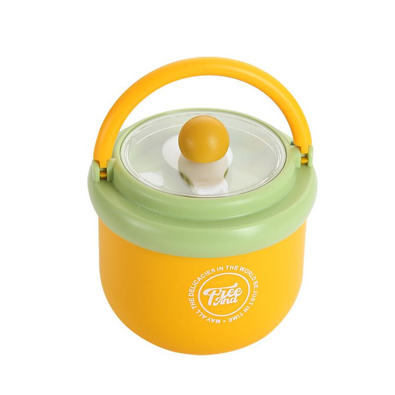 Included Stainless Steel Breakfast Cup With Lid And Spoon For Office And Campus Use