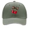Leopard Print Bow Red Cherry Graphic Design Sandwich Baseball Cap Unisex Women Sun Cap Outdoor Workouts Hat