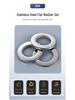 304 Stainless Steel Flat Washers Set (360 pcs, M2-M10)