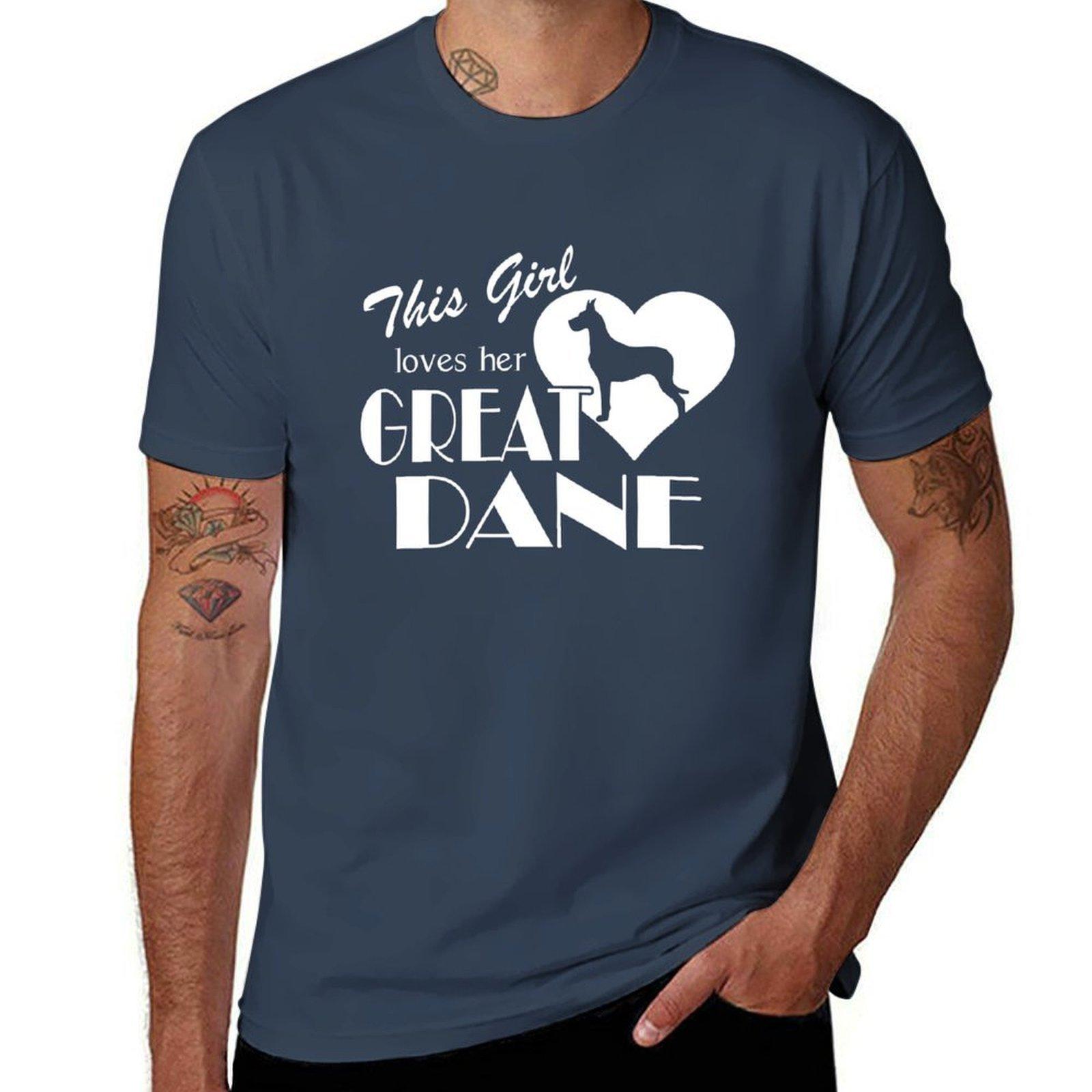This Girl Loves Her Great Dane Tshirt Festival Short Sleeve Tshirt S