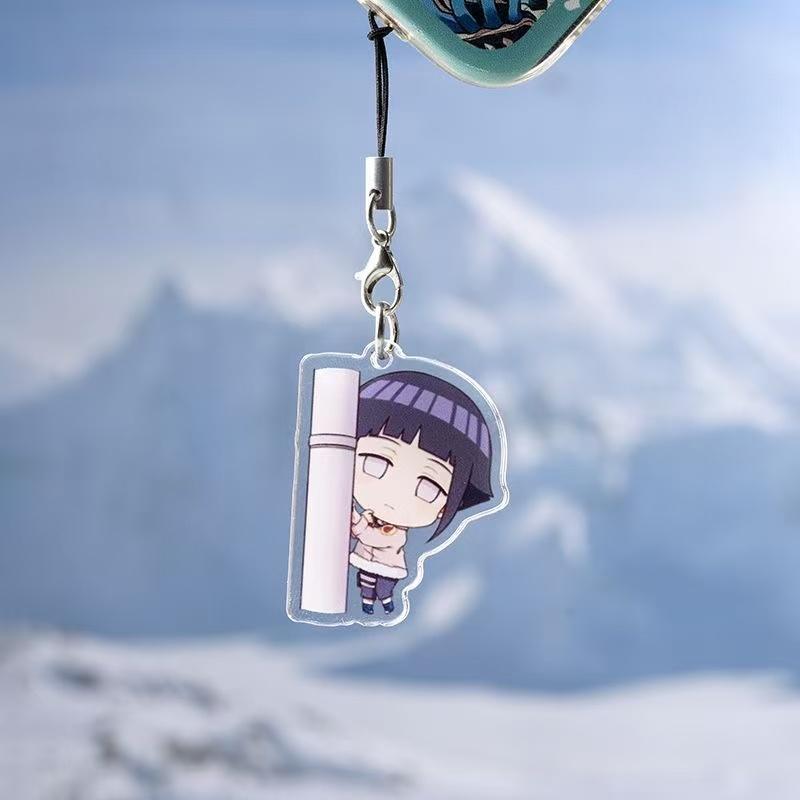 Anime Naruto Acrylic Keychain Accessaries Uzumaki Naruto Cartoon Keyring