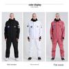 Windproof Waterproof One-Piece Ski Suit: Women's & Men's Thick Warm Outdoor Gear