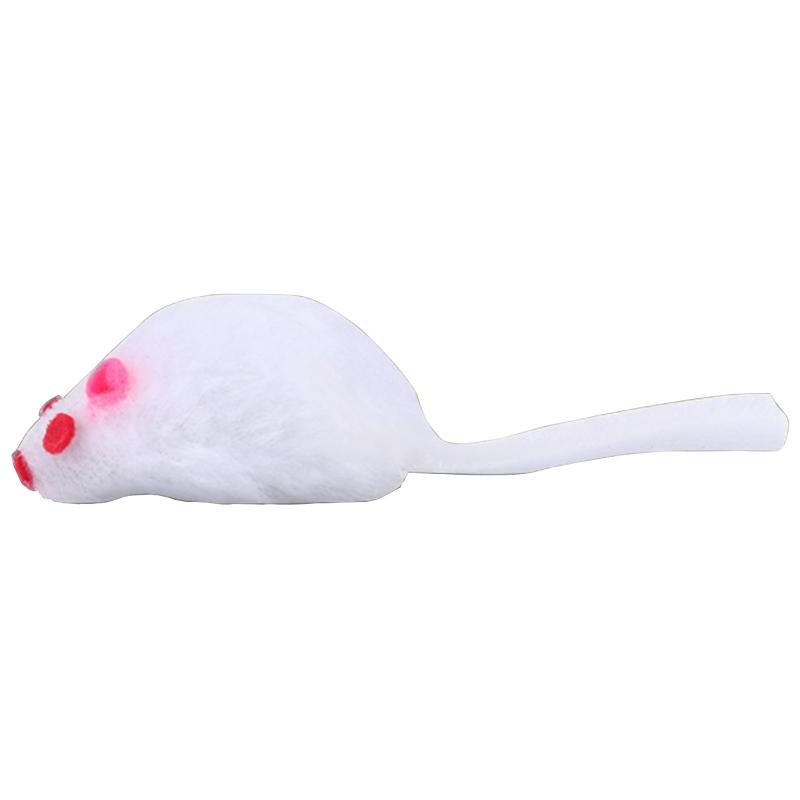 Rattle Mouse Toy for Pet Soft Plush Play Catch Kitten Interactive Mice for Indoor Cats White / Dropshipping белый