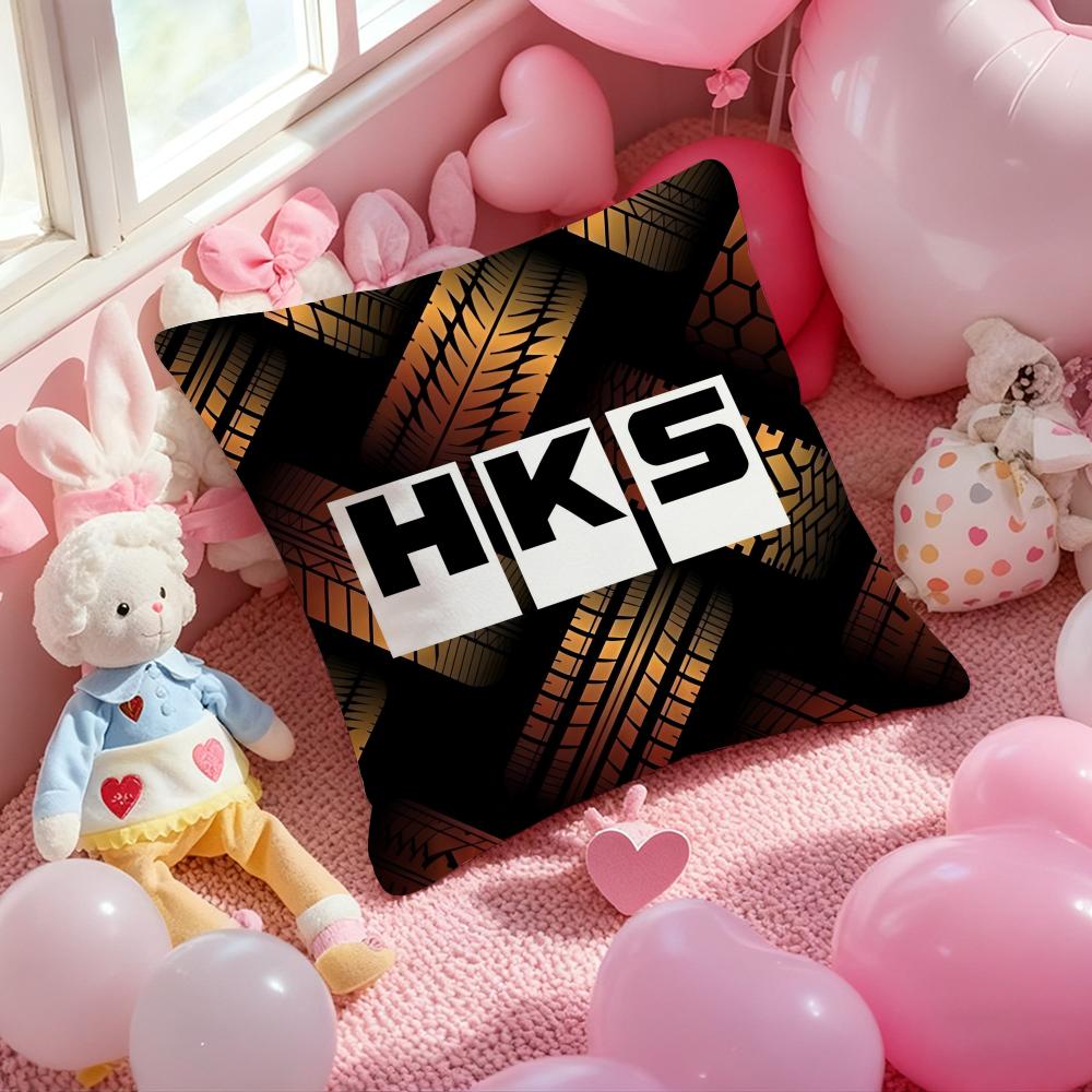 Fashion H-HKS-S Logo Cushion Cover Pattern Printed Pillowcase for Living Room Sofa Cushion Cover & Bedroom Decor