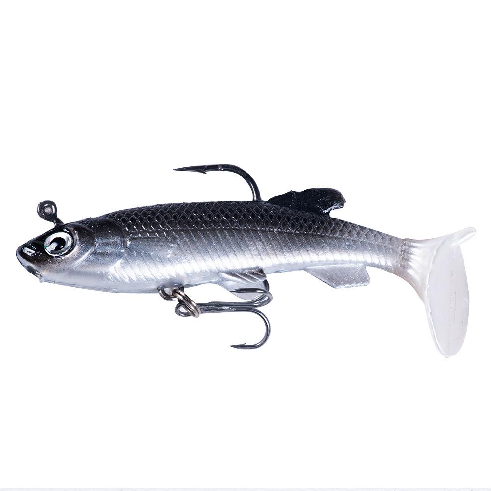1 szt. przynęty wędkarskiej 8 cm/14 g pływająca sztuczna twarda przynęta basowa woblery przynęty crankbait haki sprzęt miękka przynęta t-tail kolorowe