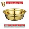 Gold-Plated 304 Stainless Steel Flat Bottom Food-Grade Bowl - Ideal for Soup or Rice, Household Use, Thickened Design, Small Size.