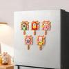 New Year's God of Wealth Metal Refrigerator Sticker Fulu Shou Happy Wealth Five Blessings Linmen Spring Festival Gift Merchandise Refrigerator Sticker
