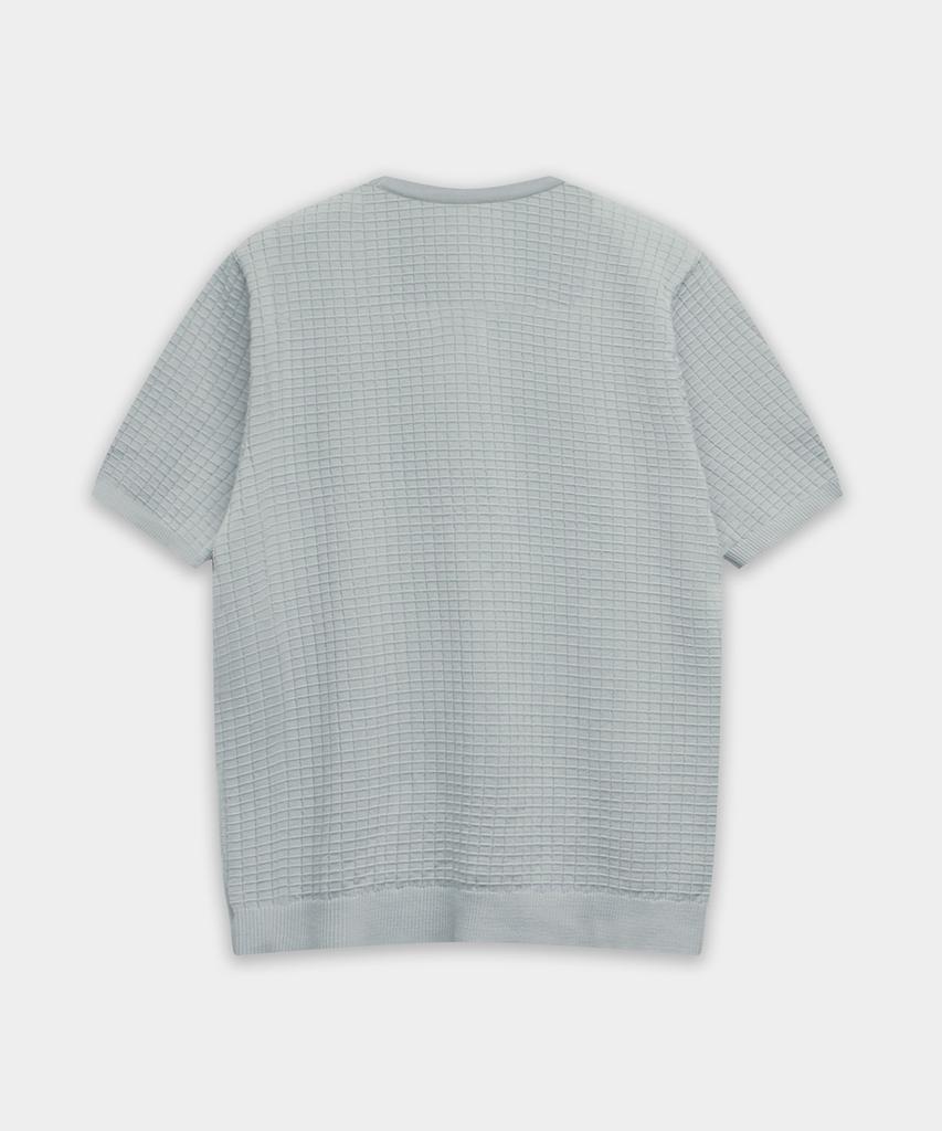 BIRBANTE Summer Washable Crewneck Knit - Sky Gray