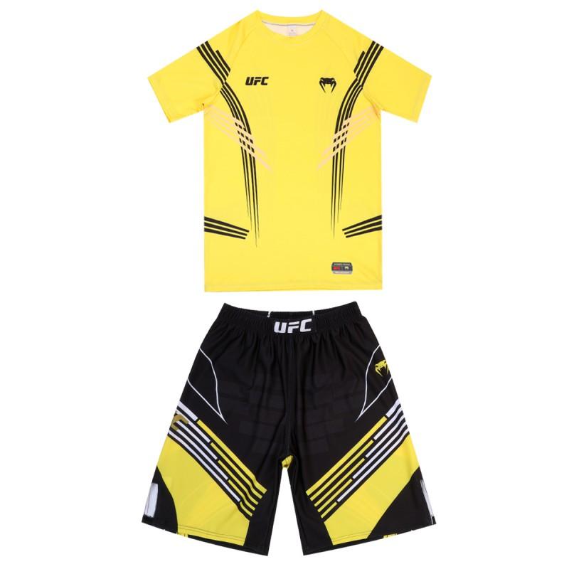 MMA Boxing BJJ Muay Thai Training Gym Set Short Sleeve Top Shorts Men Women Kids