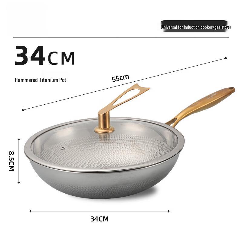 ZISIZ Titanium Forged Zero-Coating Non-Stick Wok