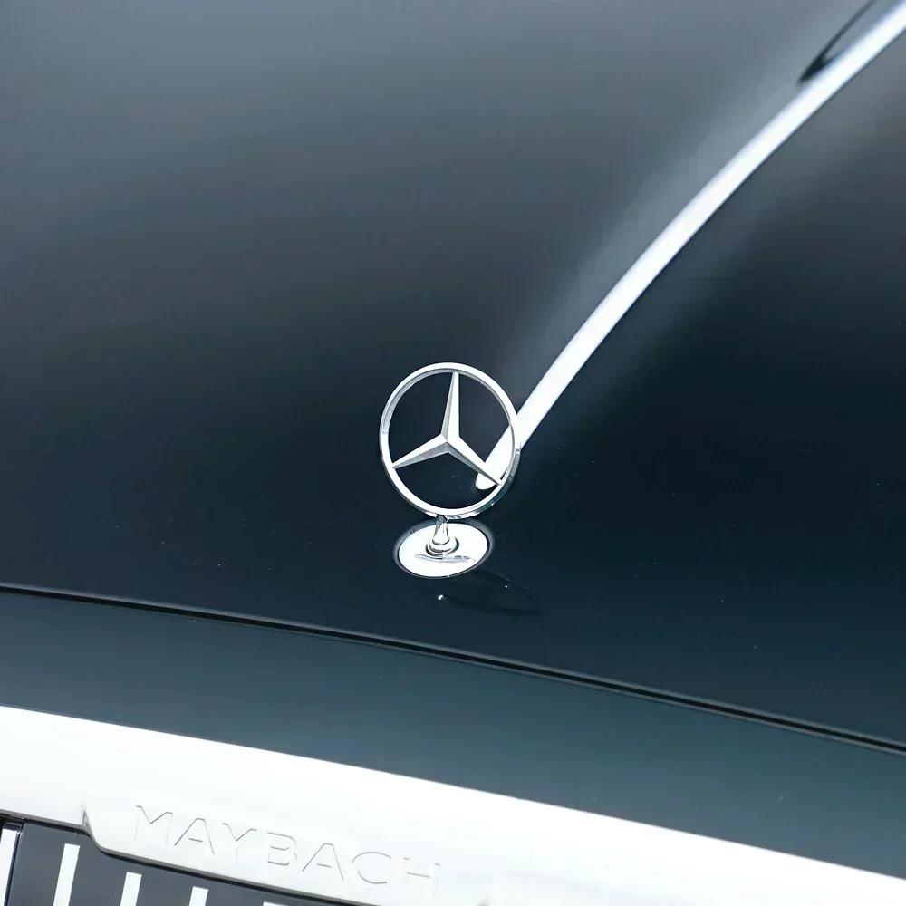 New W201 W220 2025 Hot For AMG Car Mercedes benz AMG Star Bonnet-Badge Car Hood Front Chrome Logo Hood Marking for Mercedes1 LY4