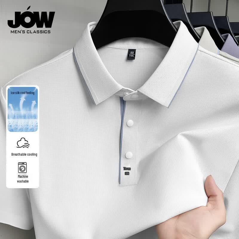 

JOW Men s Summer Cooling Breathable Short Sleeve Polo Shirt M
