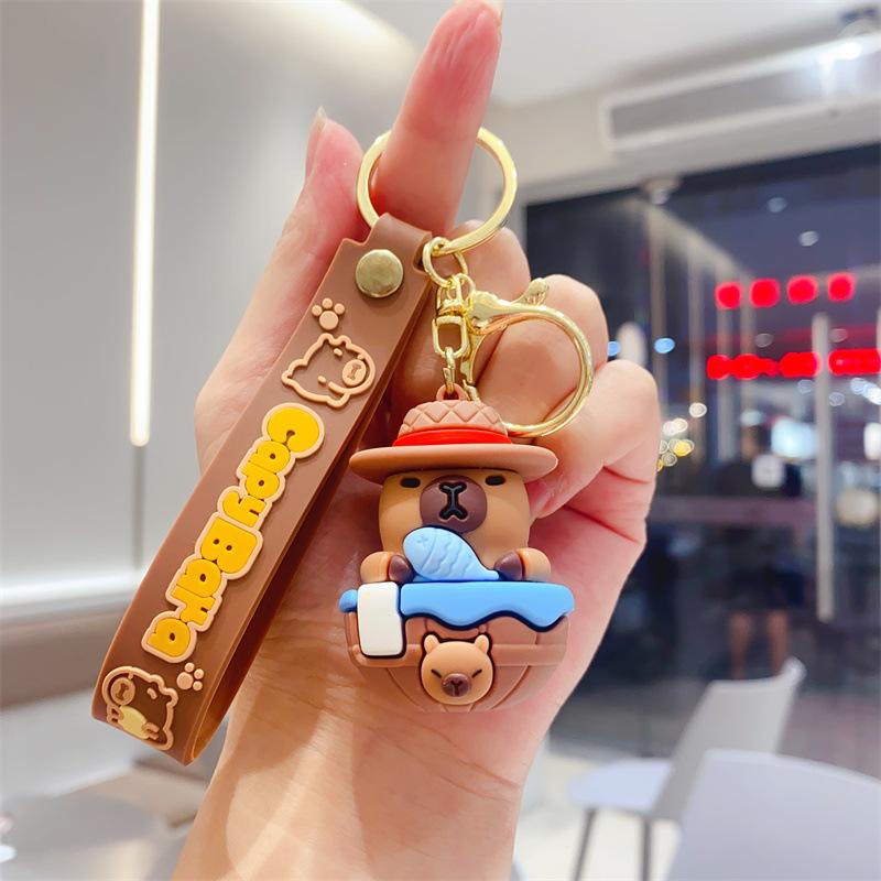 

Creative Cute Cartoon Kapibara Keychain Bag Pendant Children s Toy Small Gift