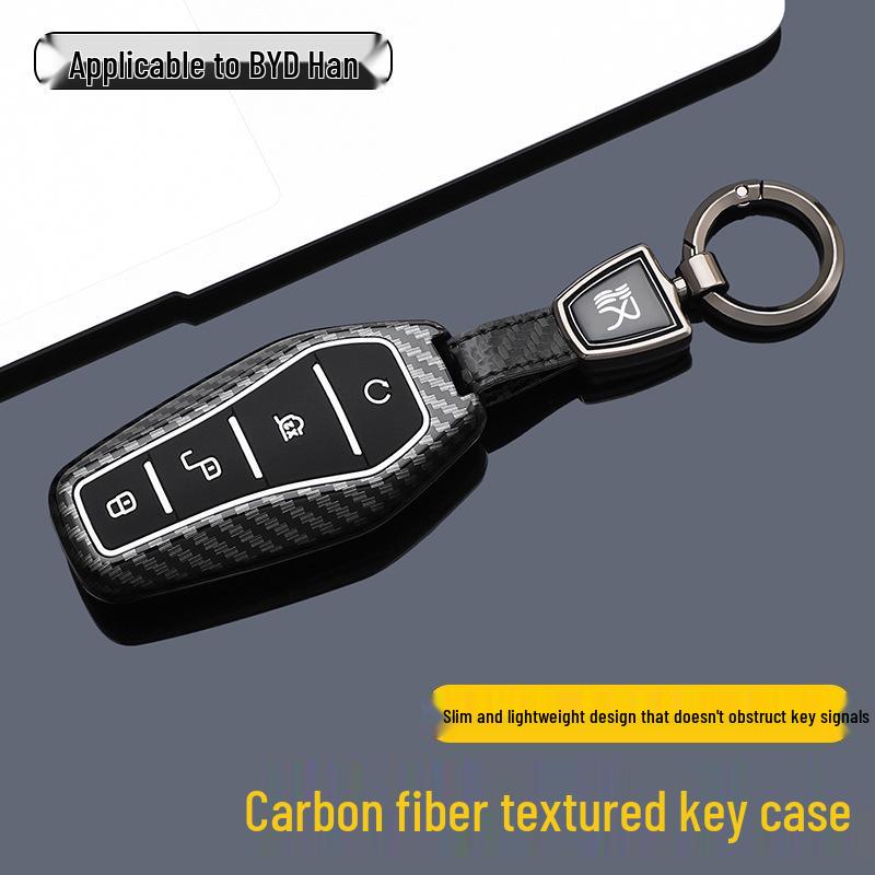 BYD Han DMi Elite & Han L EV Key Case with Card Holder & Buckle for Honor Edition