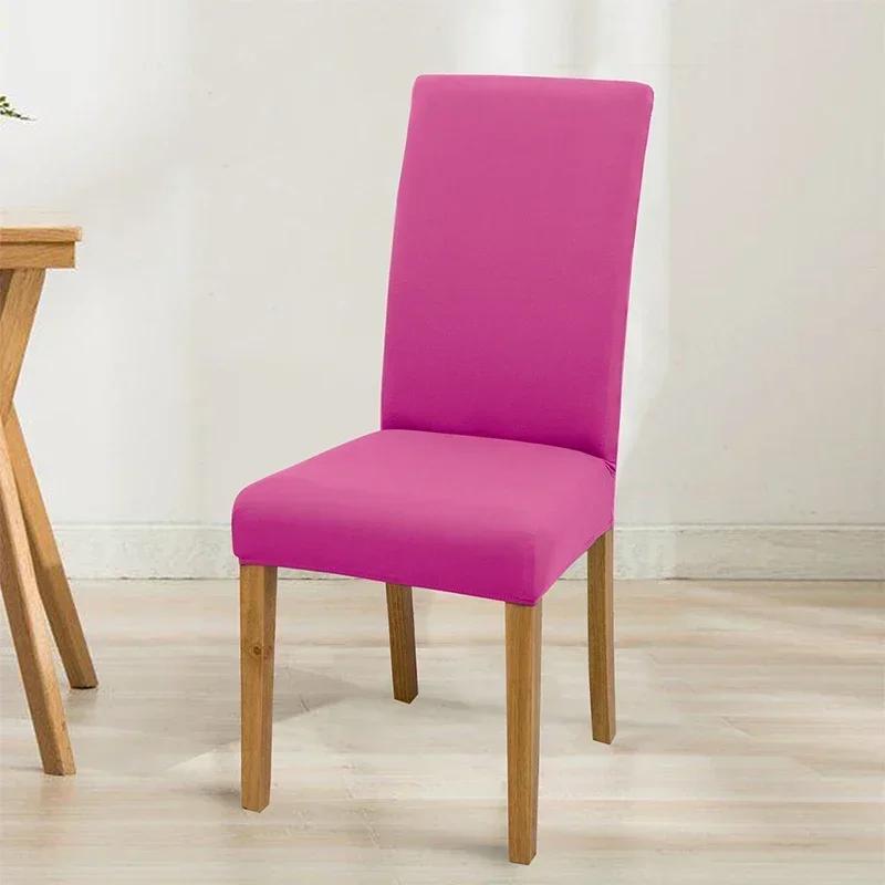 Rekbare Spandex Stoelhoezen Verstelbare Effen Slipcovers voor Keuken Eetkamer Bruiloft Banket Huiselijk Gebruik 1pcs chair cover