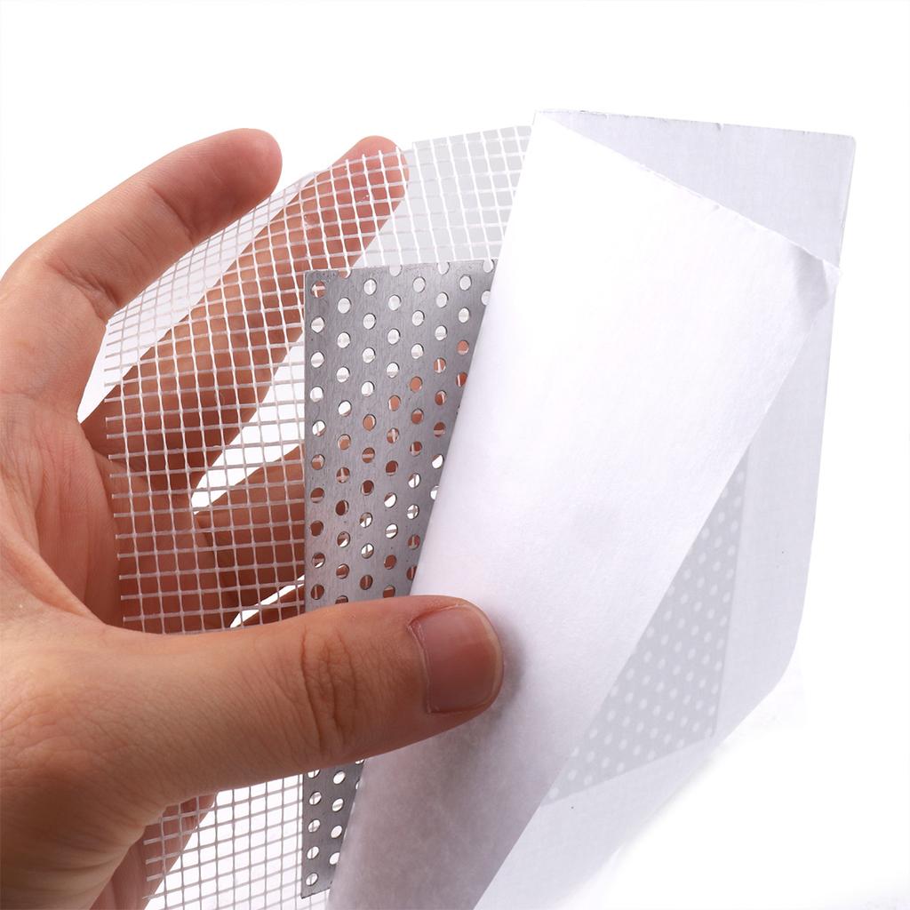 Patch di Riparazione Cartongesso 10 Pezzi Patch per Muro a Secco Soffitto Rete in Fibra Lamiera Zincata Facile Varie Esigenze di Riparazione Muri Forte