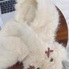 Women's Super Cute Bowknot Puppy Autumn Winter Warm Hat Scarf Integrated Face-Flattering Ear Protection Cute Hat