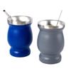 230ml Yerba Mate Gourd Tea Cup Set Double-Wall Stainless Steel Coffee Water Cup Straws Filter With Spoon Brush