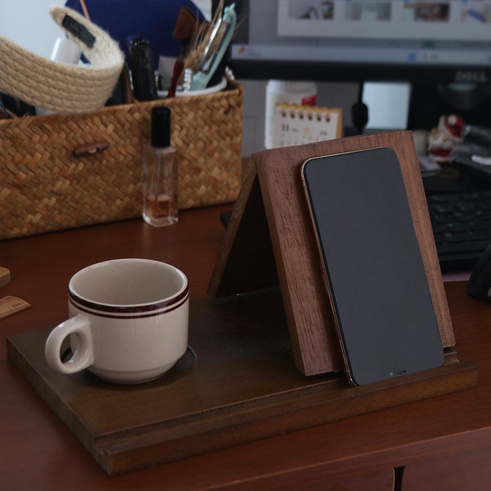 Removable Triangle Book Stand Handmade Desktop Bookend Organizer  Desktop Decoration