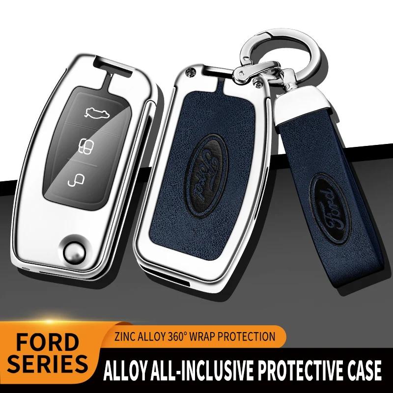 Naklejka na samochód Etui na kluczyk samochodowy Ford Pokrowiec Flip Składany Do Ford Focus 2 3 Ecosport C-Max S-Max Ka Mondeo Kuga Galaxy Fiesta Brelok do kluczy samochodowych