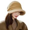 Winter Thick Fisherman Hat Women's Velvet Ear Protection Stitching Cap Warm Basin Cap