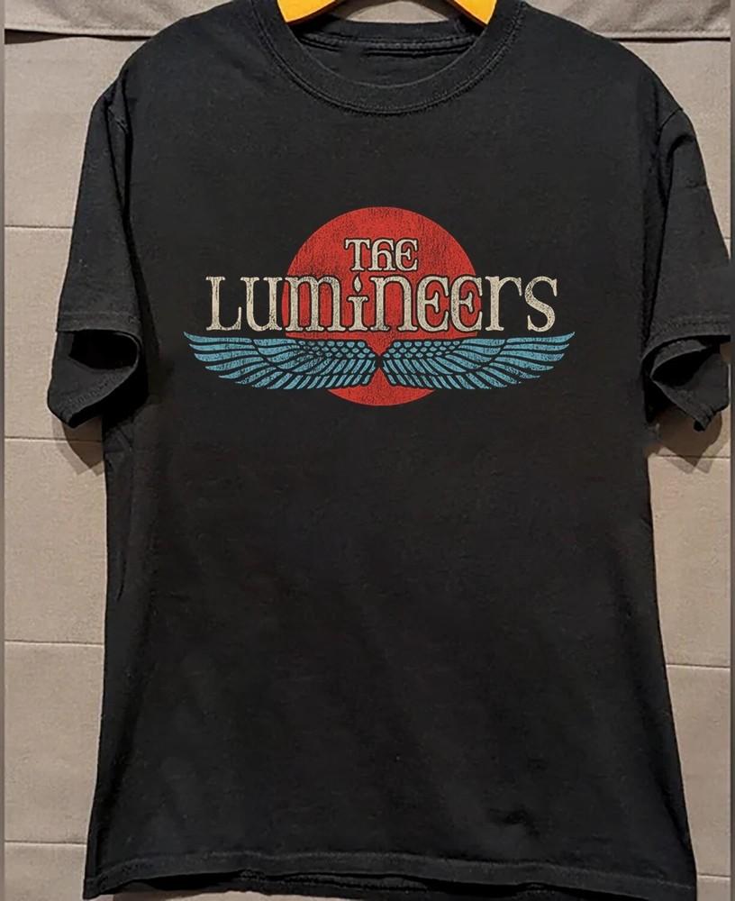 Maglietta Vintage Banda The Lumineers Logo Alato Nera Tutte le Taglie HD146 T-Shirt Unisex