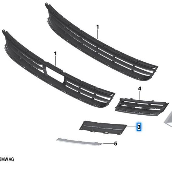 BMW 5 Series G30LCI Front Bumper Fog Light Cover Trim (51119466773/74)