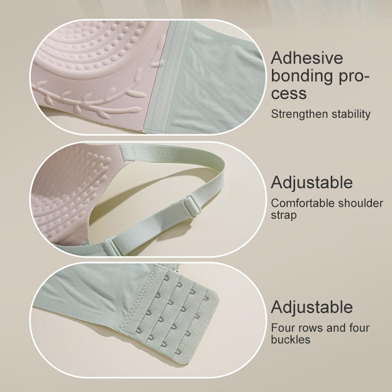 1Pc Seamless Comfortable Large Size Sexy Bra Slimming Nylon Ultrathin Double Shoulder Strap