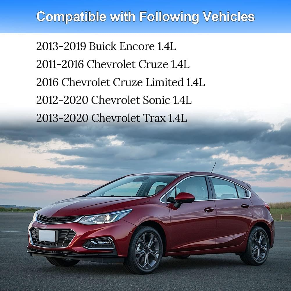 Engine Coolant Thermostat Housing Water Outlet With Sensor Compatible With Chevy Cruze, Sonic, Trax And Buick Encore 1.4L Replaces 25193922,