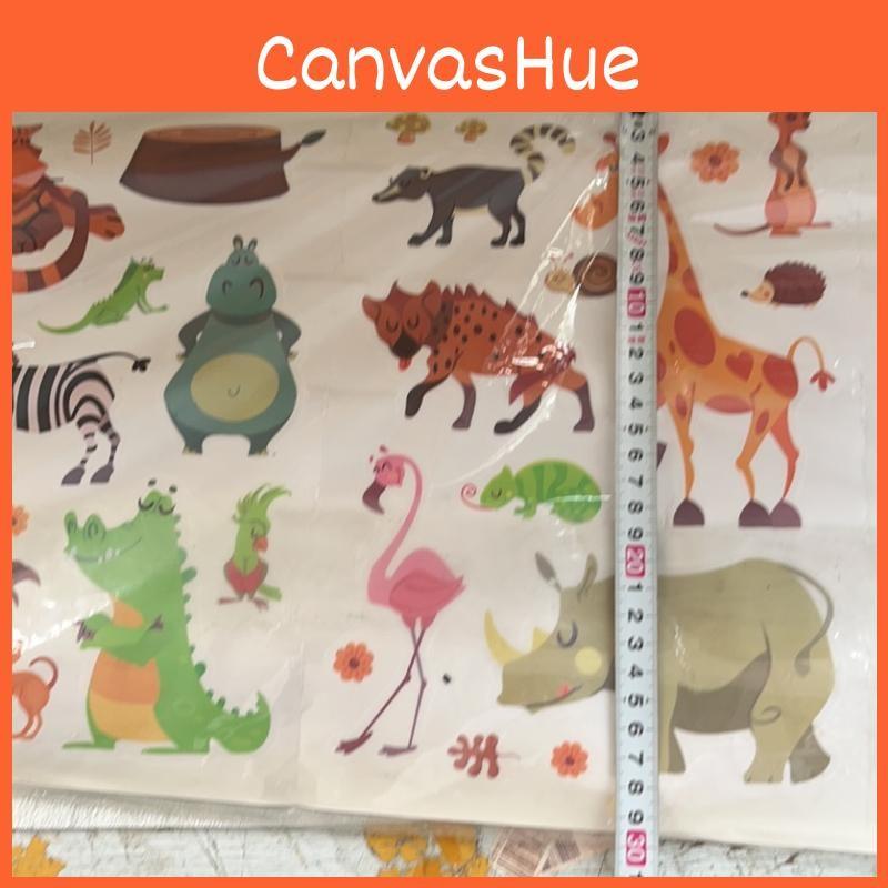 Zebra Cute Tiger Giraffe Cartoon Animal Pattern Wall Decor Stickers For Kid Room