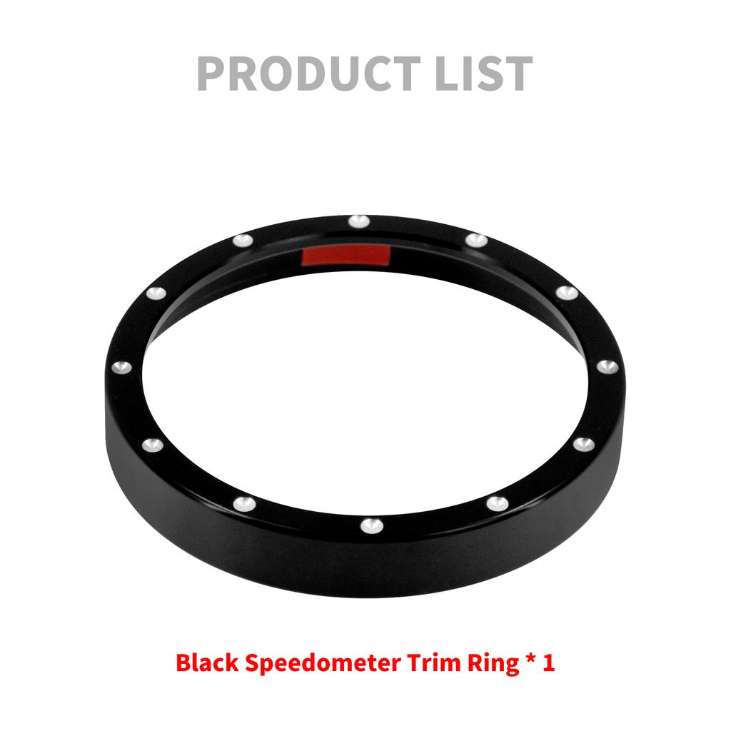 Black Asterism Speedometer Trim Bezel Burst Billet Cover For Harley Sportster 883 1200 Dyna Street Bob Low Rider Touring FLTRX
