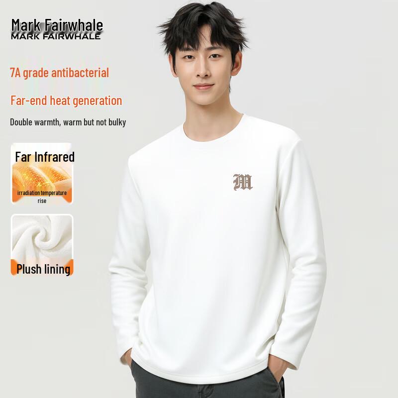Mark Fairwhale Men s 7A Anti-bacterial Loose Fit Fleece-Lined Thermal T-Shirt 2XL