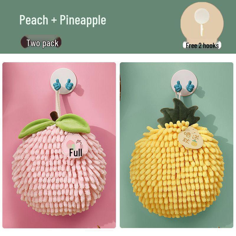 Chenille Hanging Hand Towel: Cute, Absorbent, Thickened for Kitchen & Bathroom