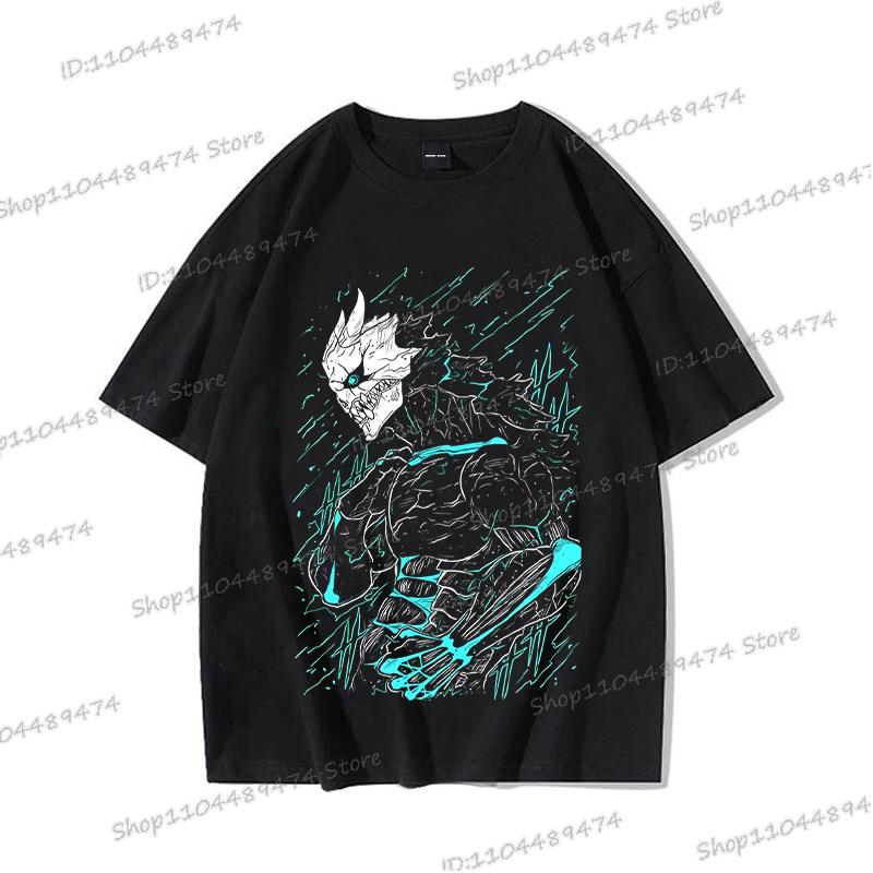 

Anime Kaiju No 8 T-shirt Kafka Hibino Men Funny Manga Tees Loose Round Neck Graphic T Shirts Y2K Comic Kaiju No 8 Cotton Tshirt S
