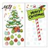 Snowflake Window Stickers 2Pcs Christmas Tree and Merry Sign Clings, PVC Static Glass Stickers, Reusable Decorations Holiday Decals with Star Colorful