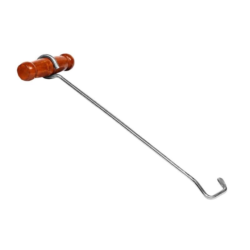 Stable Change Footwear Tool with Wooden Handle, Tall Footwear Removal Hook and Metal Frame for Daily Wear Use Daily