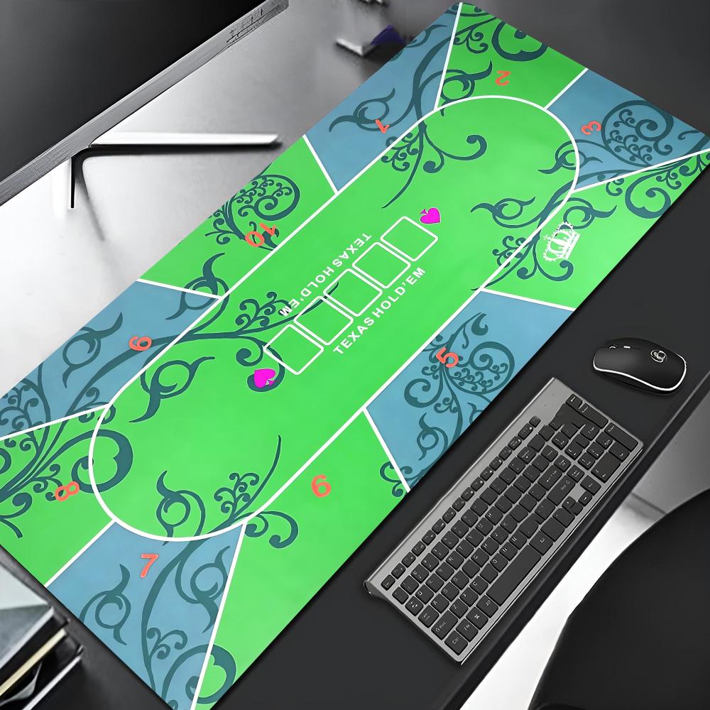 Texas Poker Mat Mouse Pad Edge Big Gaming Desk Decor Locking Computer Gamer Large Rubber Art Mousepad Laptop Desk Mat
