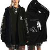 Japan Anime Death Note Zip Up Hoodies Gothic Men's Cartoon Misa Amane L Ryuk-Graphic Streetwear Black Fleece Zipper Jacket Coats