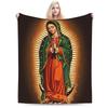 Notre-Dame de Guadalupe Couvertures Peluche Filles Garçons Couverture Jetée en Flanelle Pour Décoration Intérieure Chaud Doux Qualité Personnalisée Couvre-lit Cadeau
