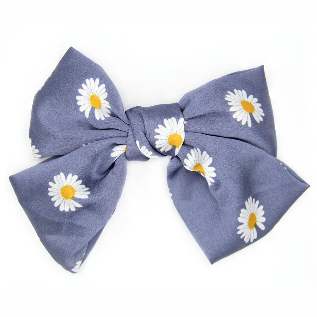 Korean Daisy Bow Double Layer Hair Clip for Girls