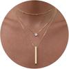 Tewiky Dainty 14k Gold Plated/Silver Cubic Zirconia Necklaces for Women | Simple CZ Jewelry Necklaces Trendy Gifts
