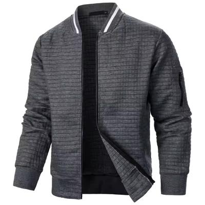 Autumn Mens Long Sleeve Zipper Jacket Stand Up Coats Sport Outdoor Sweatwear Winter Warm Baseball Collar Sweatshirts