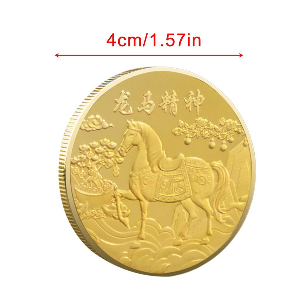 2026 Horse Year Commemorative Coin Ornament Alloy Traditional Success Collectibles Gold Horse Coin Commemorative Coin