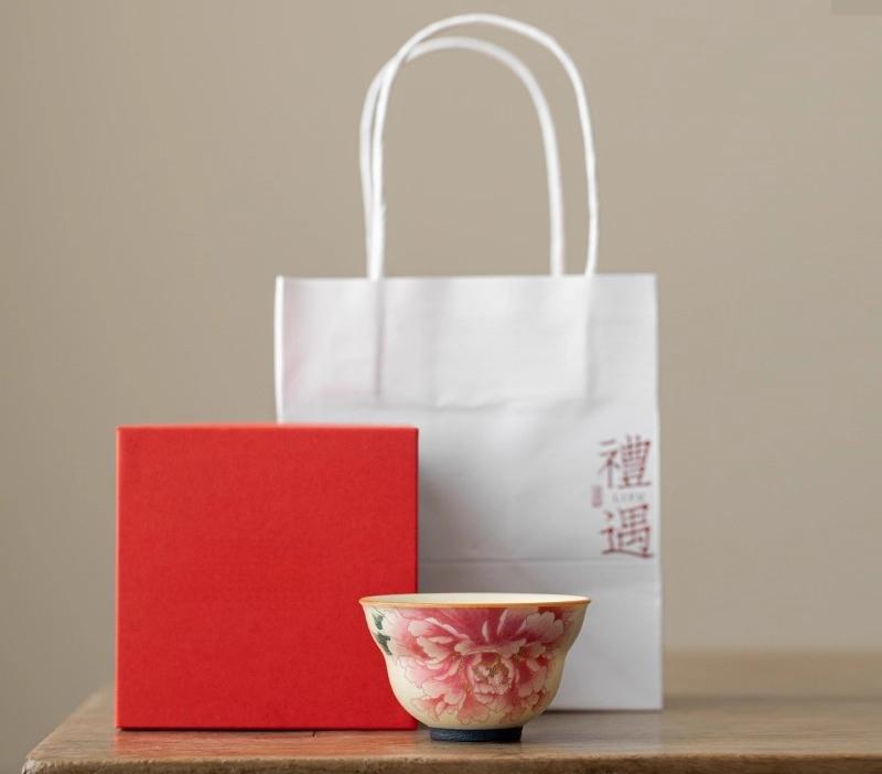 

Peony master cup single high-end special teacup ceramic single cup home gift for girls 200ml