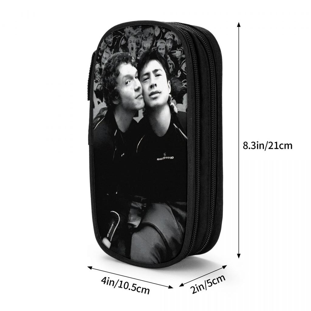 Large-capacity Pencil Pouch Shane Hollander & Ilya Rozanov Heated-Rivalry Pencil Case Stationery Girl Makeup Bags Amazing Gift