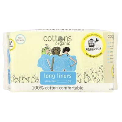 100% Natural Cotton Cover Sheet, Long Liner, Ultra Thin, 32 Liners