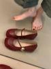 Simple light mouth ballet white French Mary Jane shoes women's 2025 new spring skirt light mouth flat sole shoes