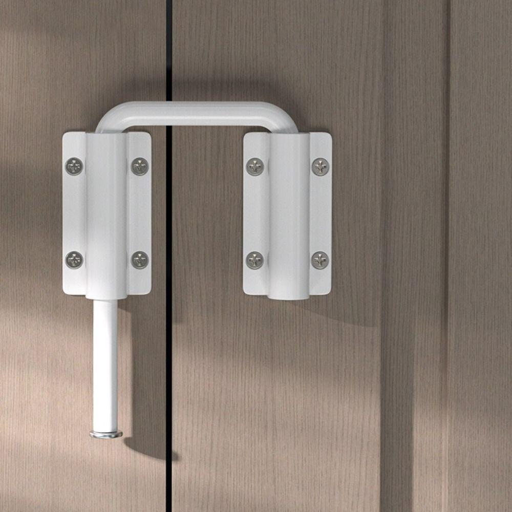 Fixing Buckle Aluminum Alloy Door Latch Lock 90/180 Degree Non Perforated Gate Latch Anti-Theft Anti Unisex Door Buckle Fences